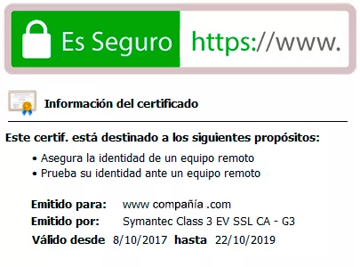 Ilustración que muestra detalles sobre expedición de certificado tipo EV (validación extendida)